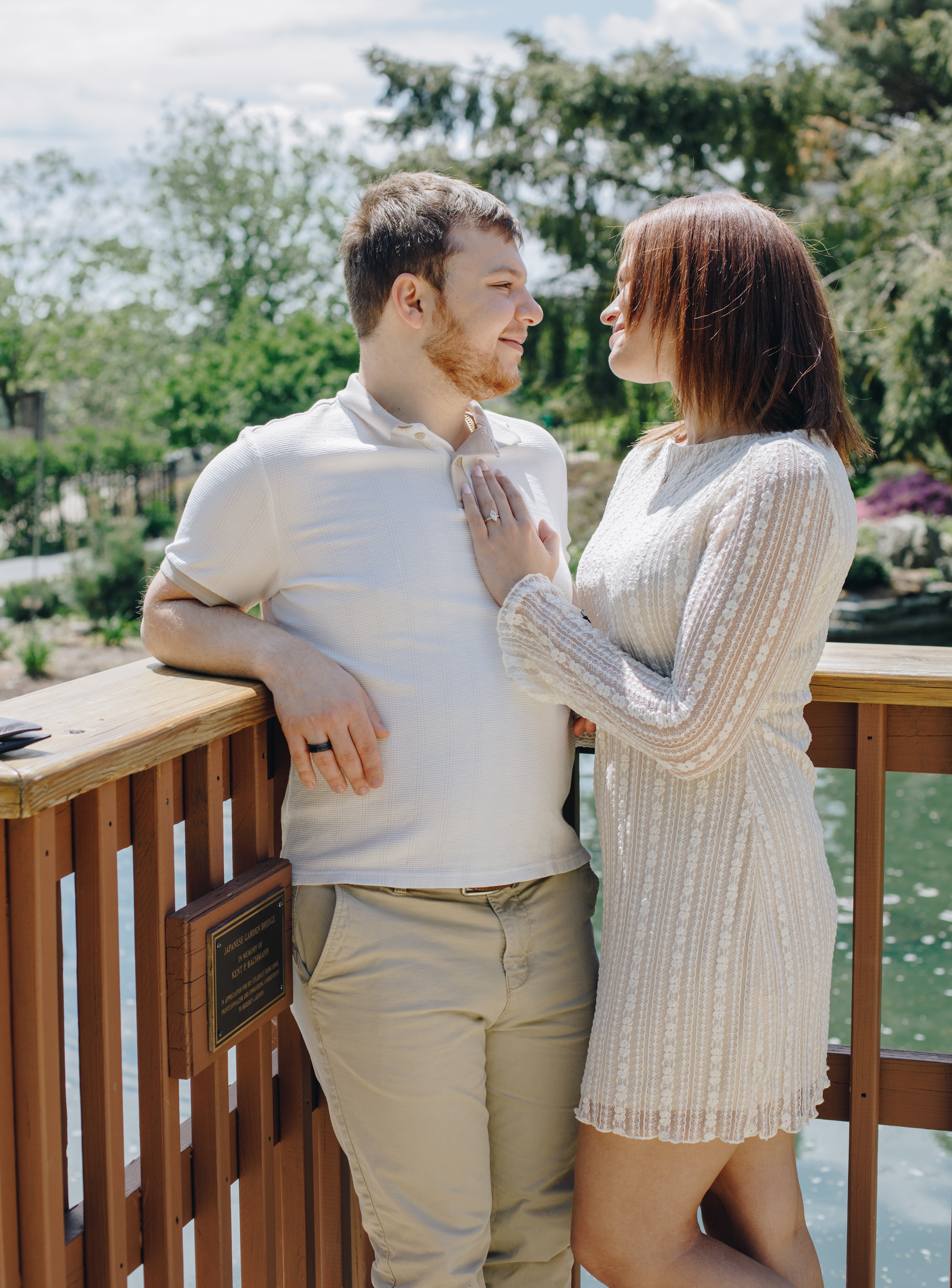 A picture from our engagement photoshoot at Hershey Gardens!