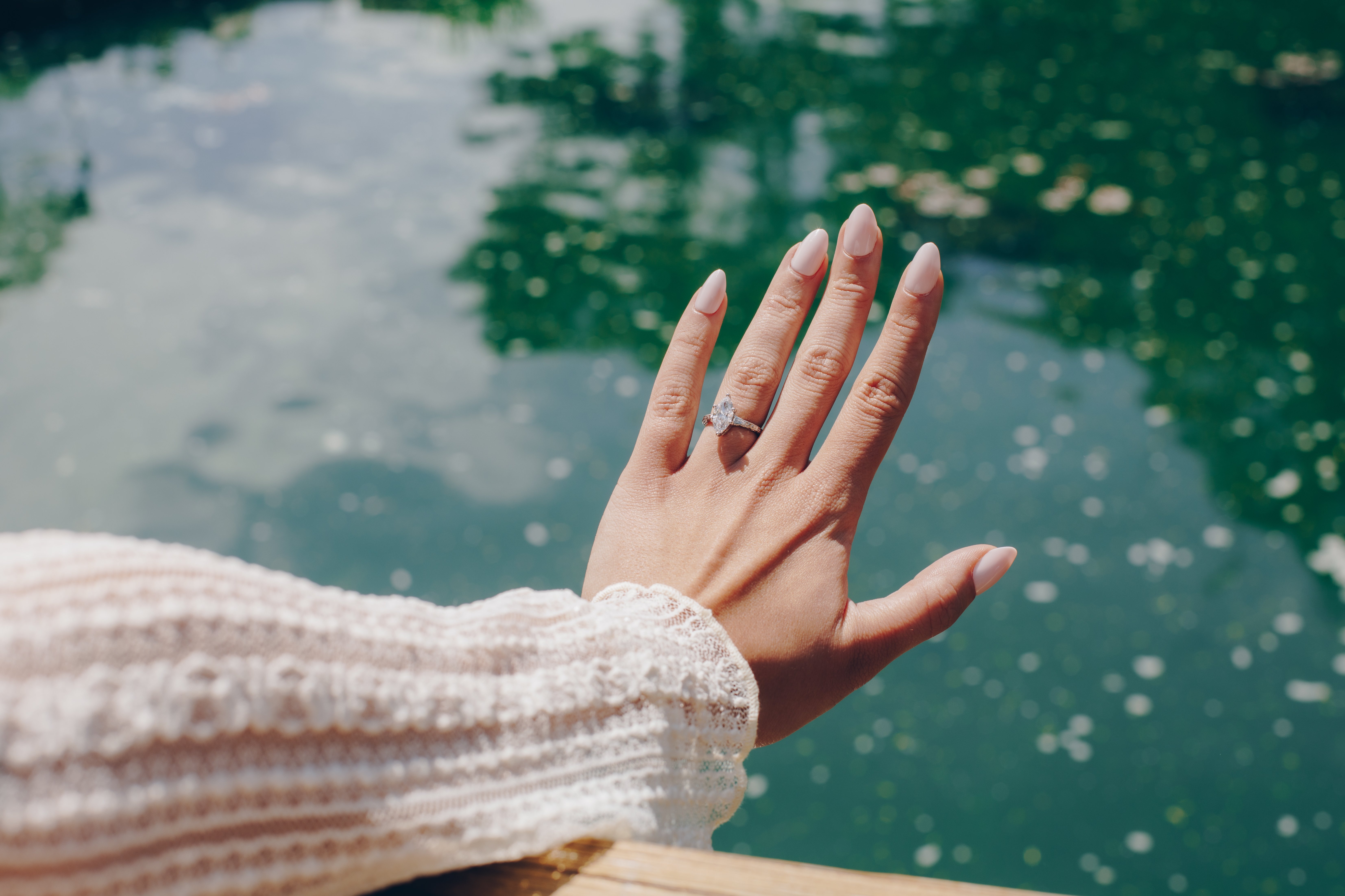 A picture from our engagement photoshoot at Hershey Gardens!